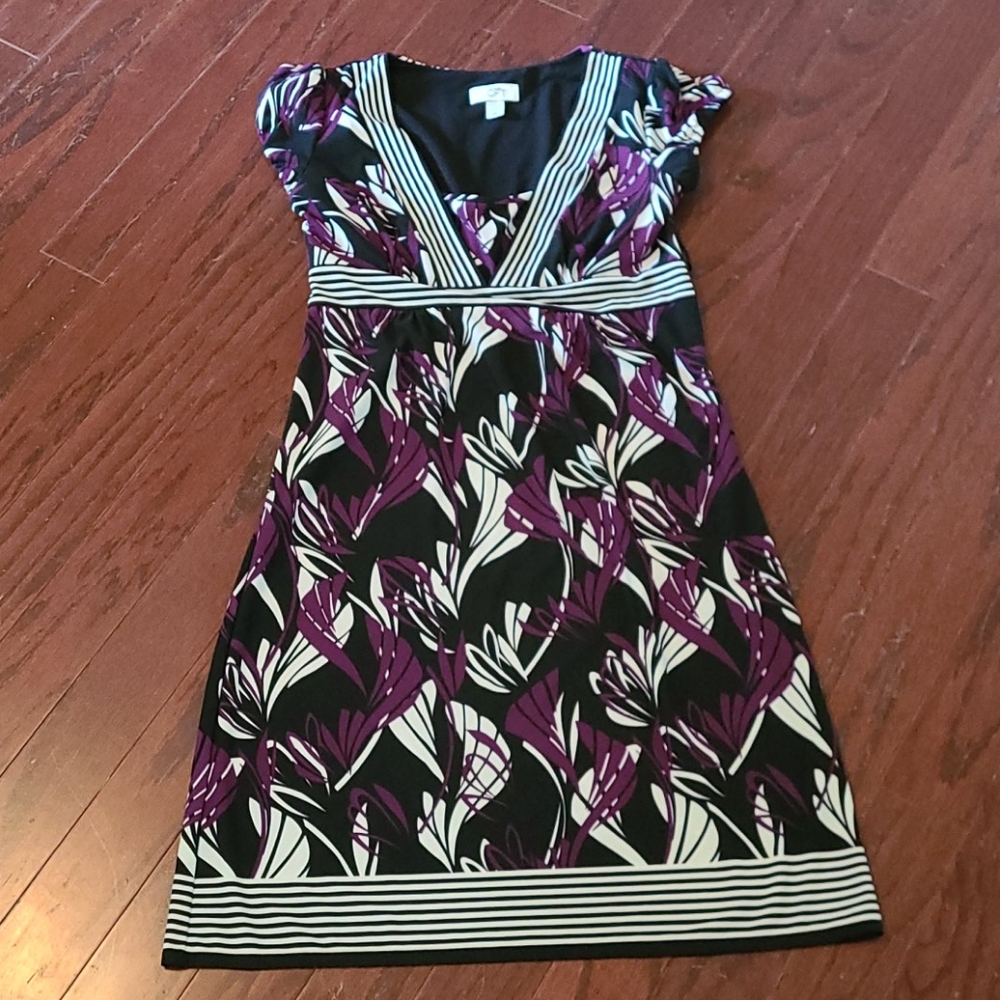Ann Taylor Loft floral striped dress
